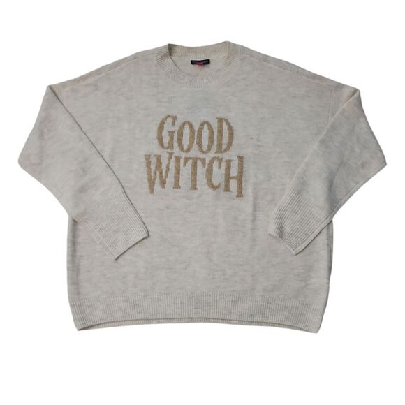 Vince Camuto Women's Knitted Long-Sleeve Pullover Halloween Sweater - Good Witch - Picture 1 of 2